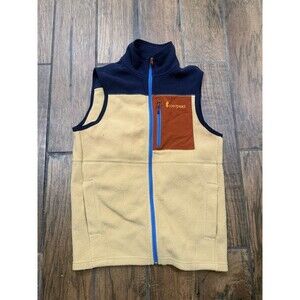 Cotopaxi Men Fleece Vest Size S Beige Blue Orange
